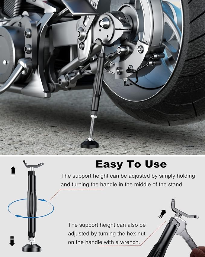 BRCOVAN Motorcycle Stand Wheel Chain Cleaning Maintenance Stand, Portable Lift - Image 3