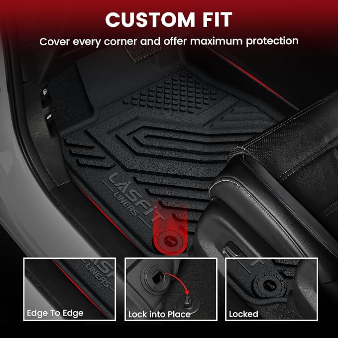 LASFIT Floor Mats & Trunk Mat for Honda CR-V 2017-2022, All Weather Protection - Image 4