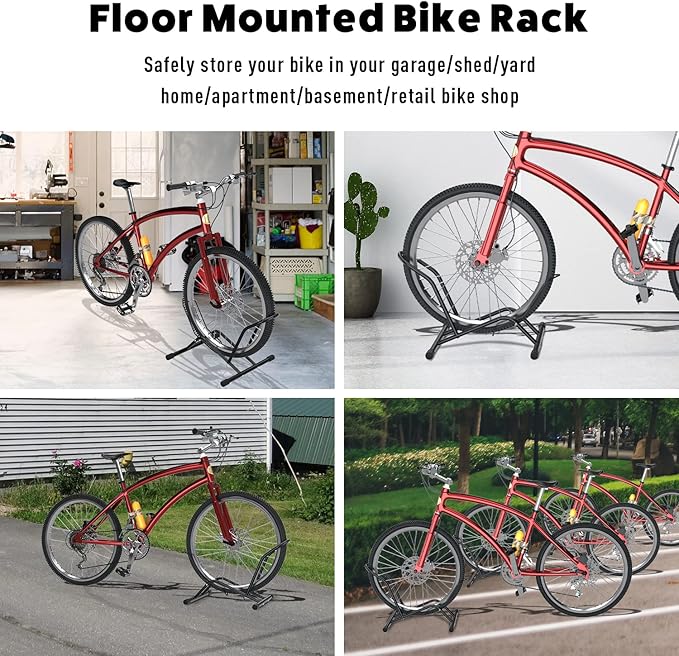 UNITEDPOWER Bike Floor Stand, Adjustable Freestanding Bicycle Storage Parking - Image 7