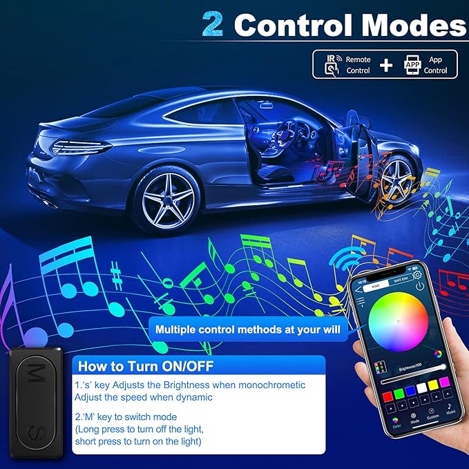 Acrylic Interior Car LED Strip Light - Image 5