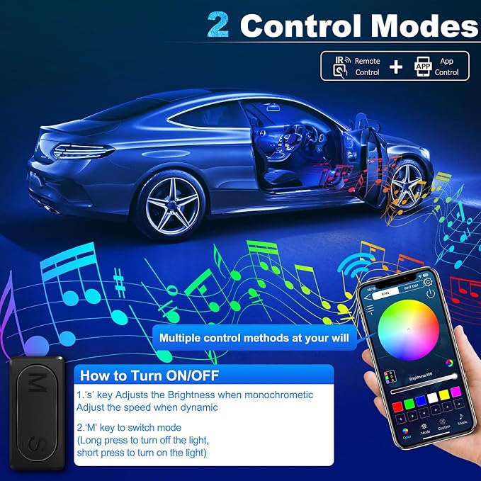 Acrylic Interior Car LED Strip Light - Image 5