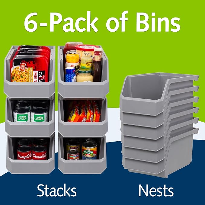 Plastic Containers for Organizing and Storage Bins for Closet, Garage or Pantry - Image 2