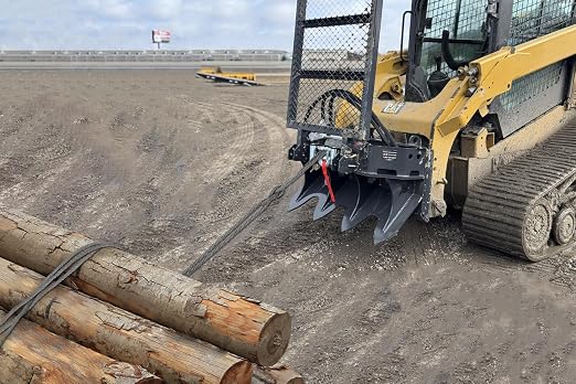 7.5T Skid Steer Winch, 93 FT Steel Cable Forestry Logging Winch, 15000 LB - Image 2
