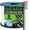 GEARit 8 Gauge Marine Electrical Primary Wire, 8 AWG Marine Grade Tinned Copper by GEARit