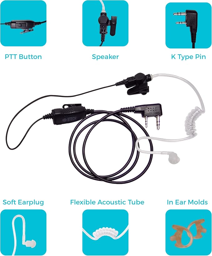BTECH QHM07 Platinum Series Noise-Cancelling Earpiece - Image 3