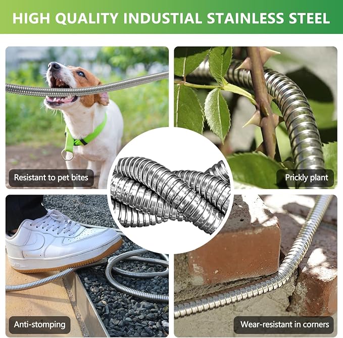 Short Garden Hose 3 Ft – Lightweight Leader Hose Extension-304 Stainless Steel - Image 4