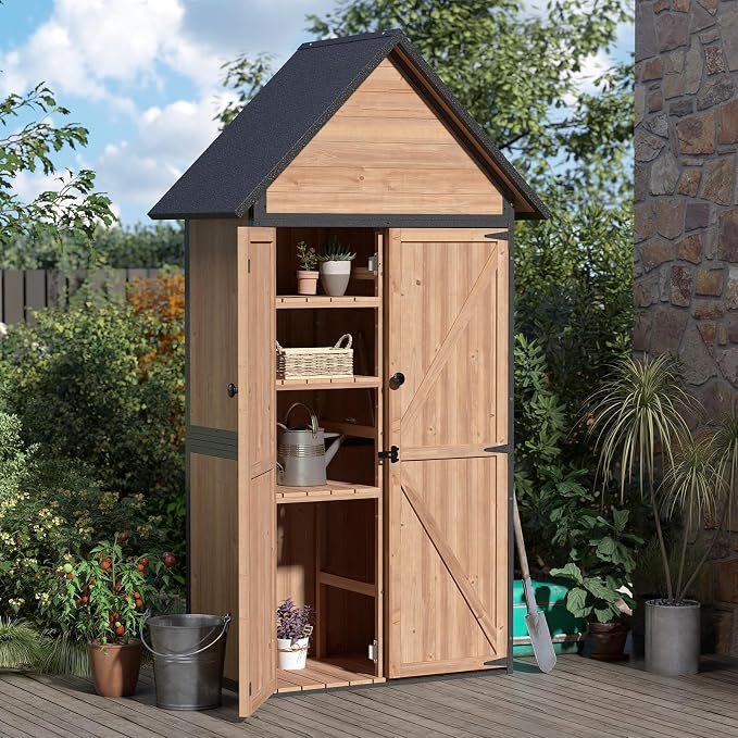 Outdoor Storage Shed with Sloped Roof - Image 7