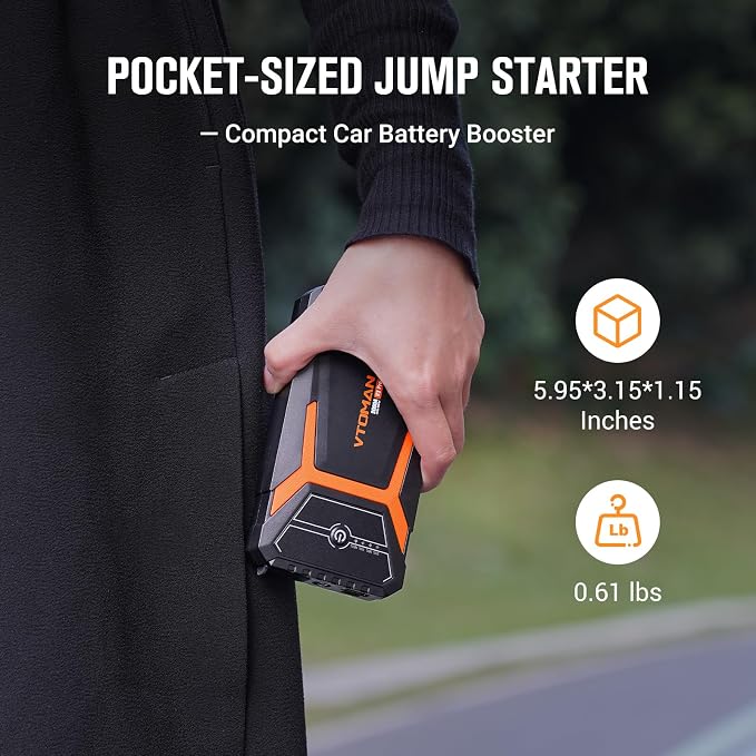 VTOMAN V3 Pro 2000A Jump Starter, Car Battery Jumper Starter Portable - Image 5