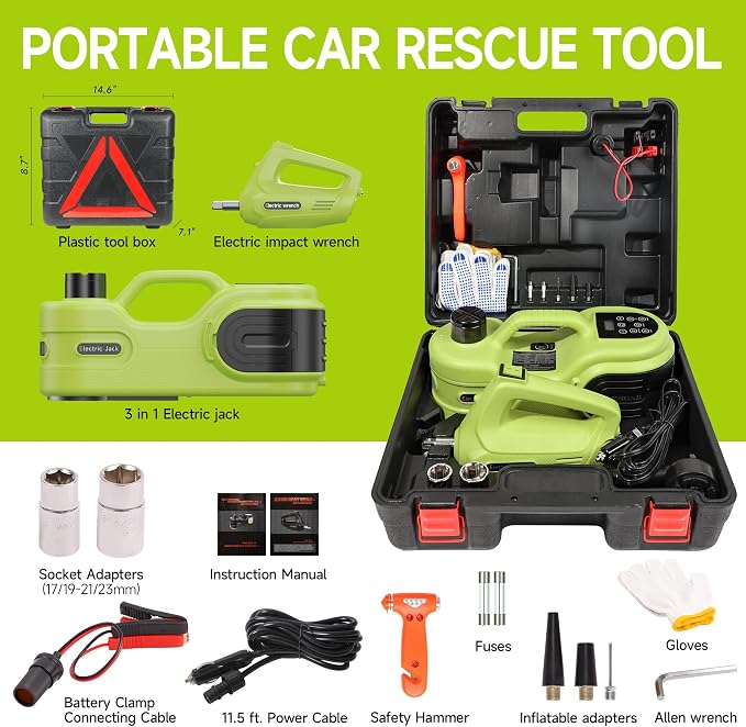 Electric Car Jack Kit 5T 12V Hydraulic Tire Jack - Image 7