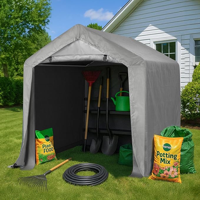 Outvita Outdoor Portable Storage Shed Tent, 6x6 ft Waterproof Carport - Image 7
