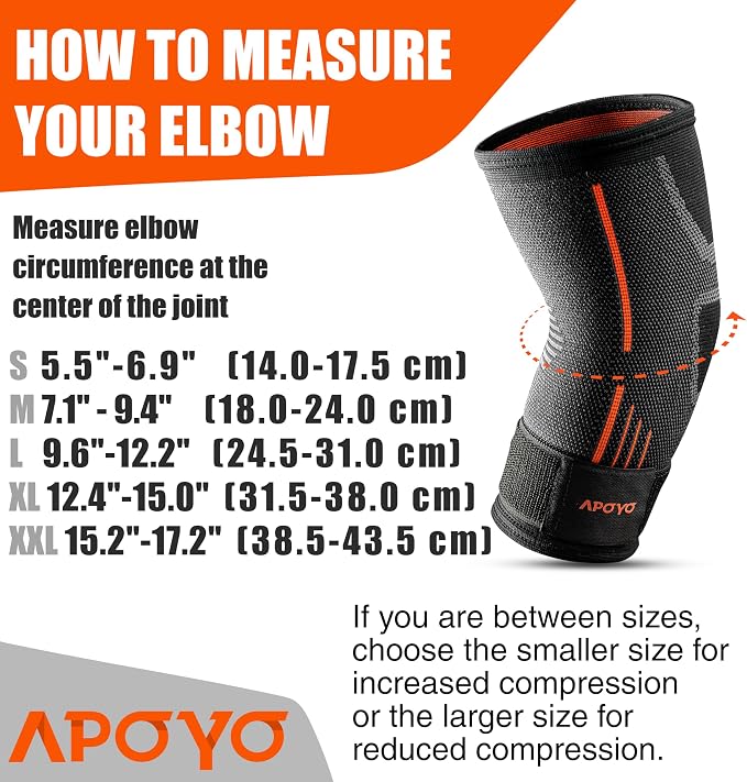 APOYO Elbow Brace for Tendonitis and Tennis Elbow, Compression Sleeve for - Image 2