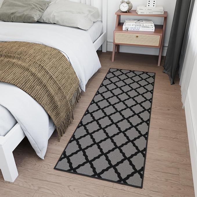 Ottomanson Hallway Runner Rug 2'2" x 6' Non Slip Trellis Area Rugs Easy to - Image 12