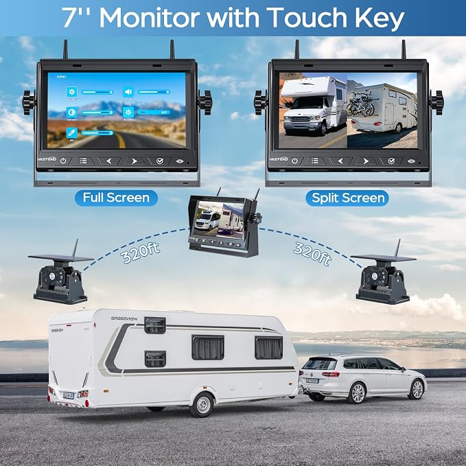 2 Magnetic Solar Wireless Backup Camera Built-in 10000mAh Battery & Solar Panel - Image 3