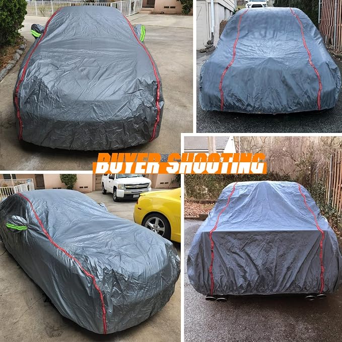 Breathable New Material, Waterproof Car Cover, Locks and Zipper Doors, - Image 6