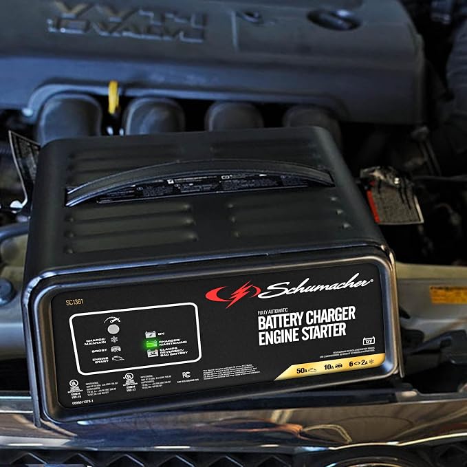 Schumacher Electric 50A 12V Car Battery Charger, Engine Starter & Maintainer - Image 4