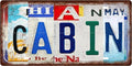 CABIN Space Vintage Metal Tin Sign License Plate Bar Cafe Garage Cave Home Room by Unknown