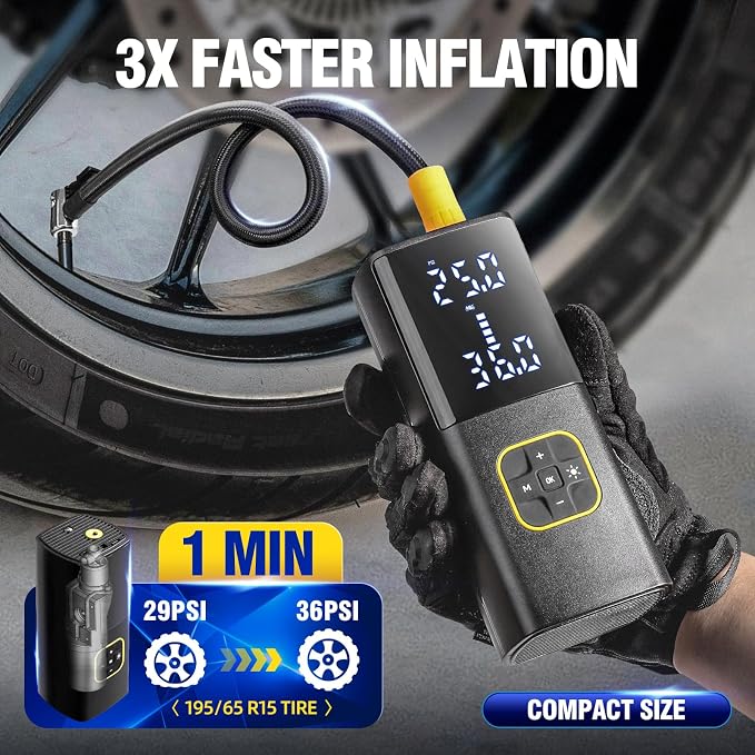 Zune Lotoo Rechargeable Tire Inflator Portable Air Compressor - Image 2