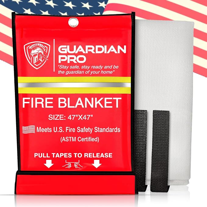 Emergency Fire Blanket for Home and Kitchen by GuardianPro