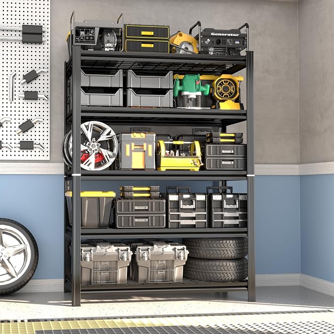 72''H Garage Shelving 3000LBS Capacity Heavy Duty Garage Storage Shelves - Image 8