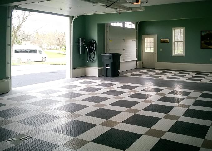 Big Floors GarageTrac Diamond, Interlocking Non-Slip Garage Flooring Tile - Image 6