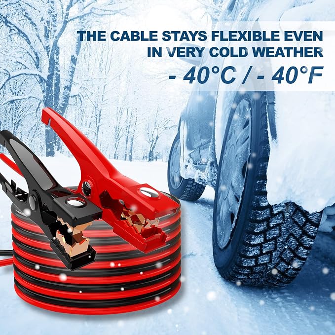Jumper Cables for car, UL-Listed 8 Gauge 12 Feet Heavy Duty Booster Cables - Image 5