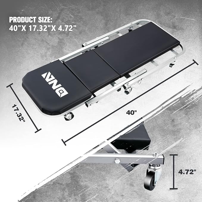 ‎DNA MOTORING TOOLS-00187 40 Inches 2 IN 1 Rolling Folding Car Creeper/Seat - Image 5