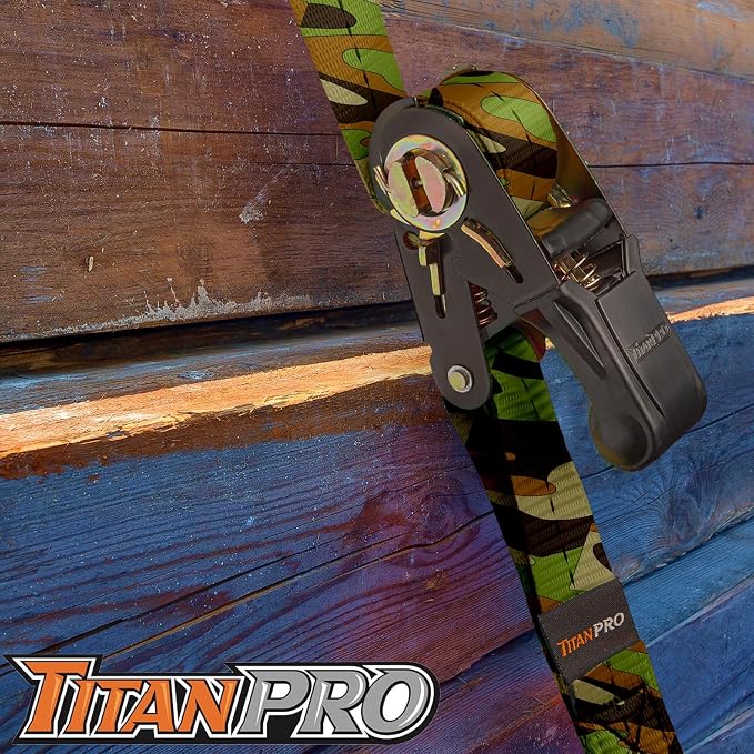 TitanPro Heavy Duty Ratchet Straps 4-Pack - Image 4