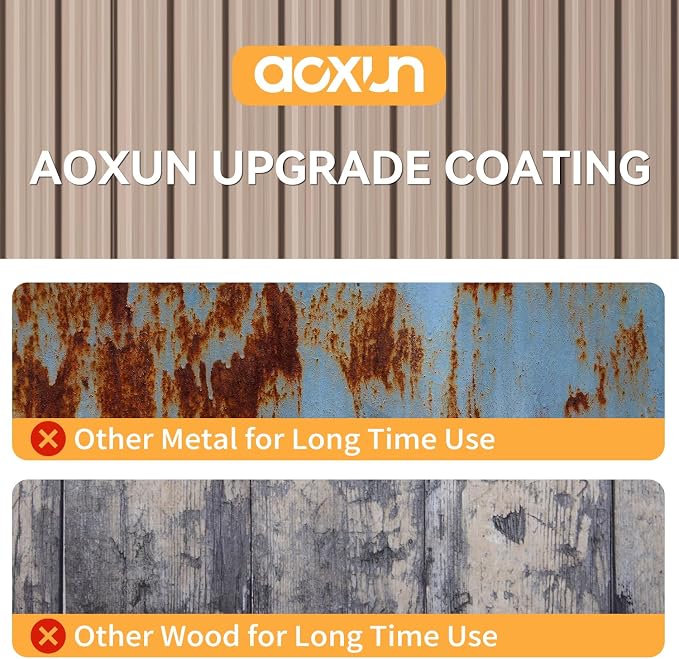 Aoxun 7x5 FT Outdoor Storage Shed - Image 3