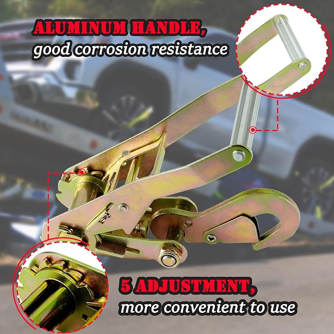 4 Pack Car Tie Down Straps for Trailers - Image 3
