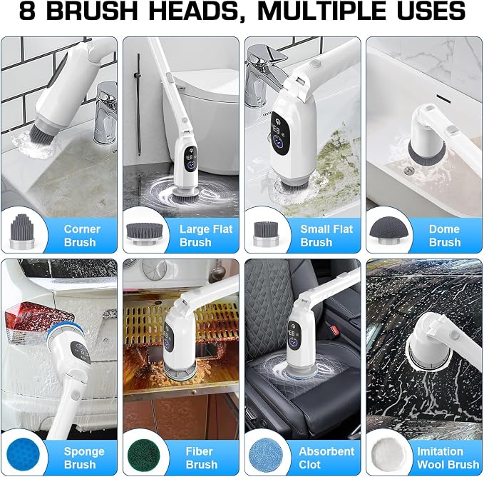 Shower Scrubber, Electric Spin Scrubber - Image 8