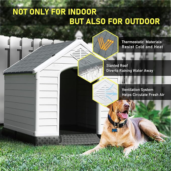 LEMBERI Durable Waterproof Plastic Dog House - Image 3