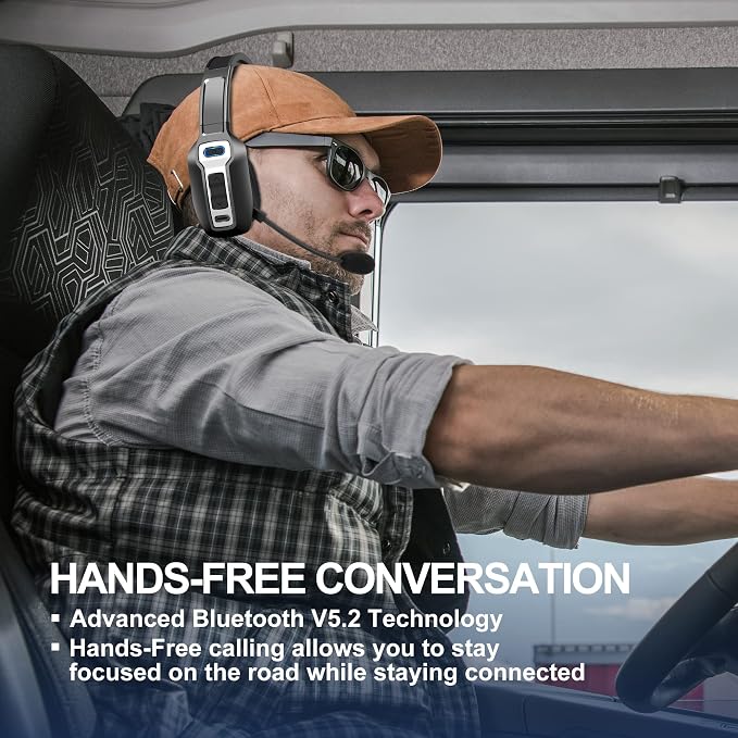 Trucker Bluetooth Headset, V5.2 Wireless Headset - Image 7