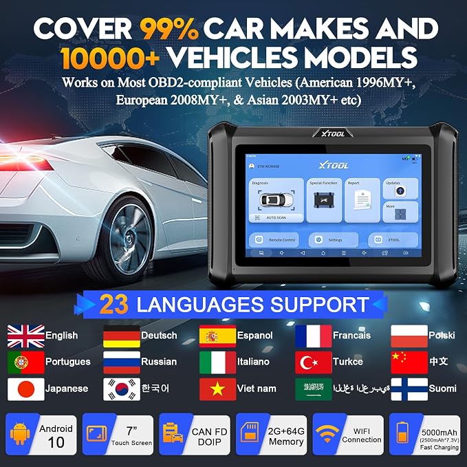 XTOOL D7W Wireless OBD2 Scanner Diagnostic Tool 2025 Upgraded Ver. of D7 - Image 7