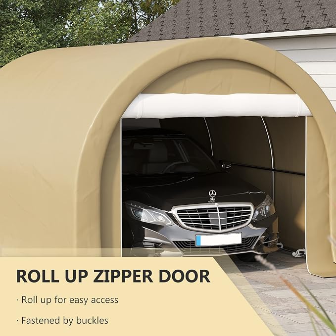 Outsunny 10' x 16' Carport, Heavy Duty Portable Garage Storage Tent - Image 5