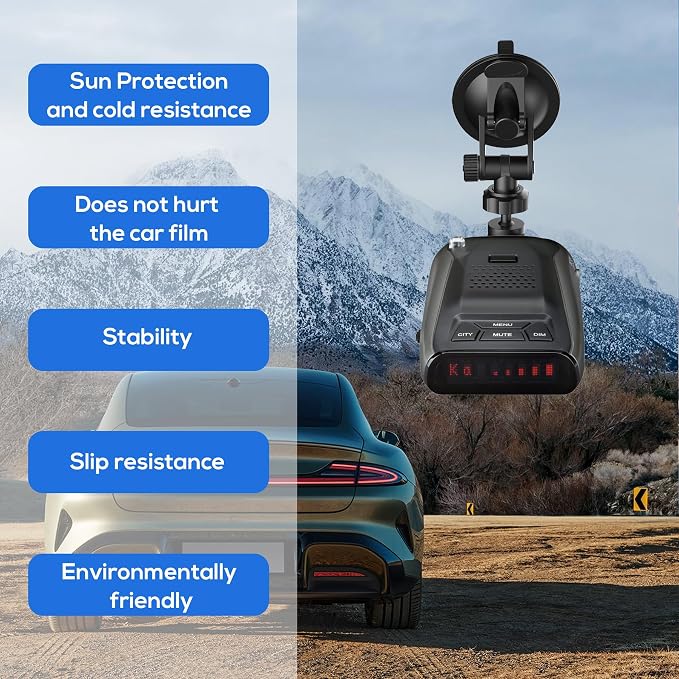 Super Radar Detector Mount, Super Car Windshield, Dashboard Suction Cup Bracket - Image 6