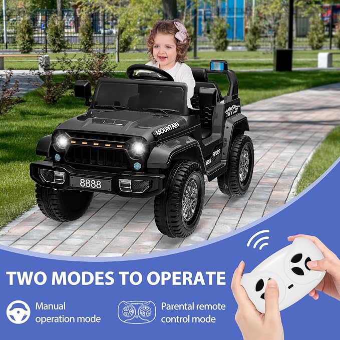 12V Kids Ride on Truck Car, w/Parent Remote Control, Twin 35w Motors, 3 Speeds - Image 2