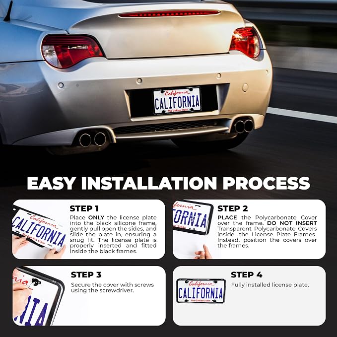 2 Pcs Silicone License Plate Frames - Image 4