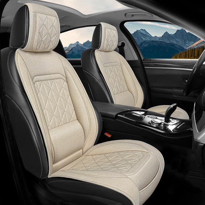 BABYBLU Linen Car Seat Cover for Cars by BABYBLU