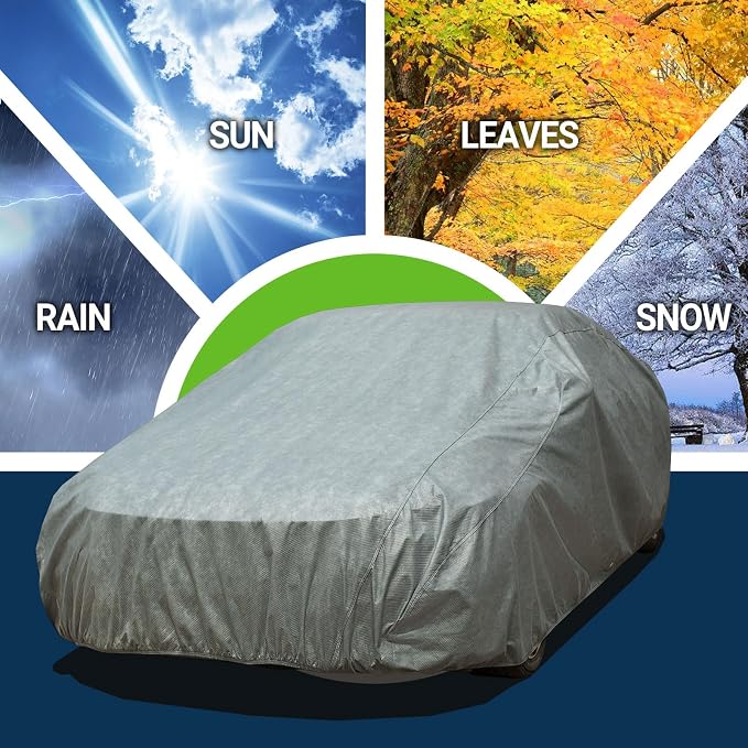 All Weather Waterproof Car Cover, 7-Layer Non-Woven Cotton Car Covers - Image 5