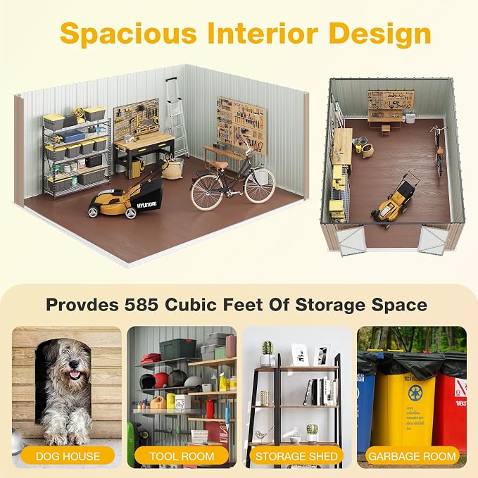 10x12 FT Outdoor Storage Shed - Image 4