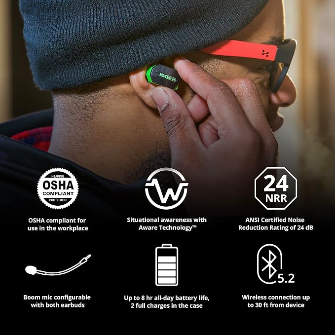 ISOtunes ULTRACOMM Aware Hearing Protection: True Wireless Bluetooth Hearing - Image 4