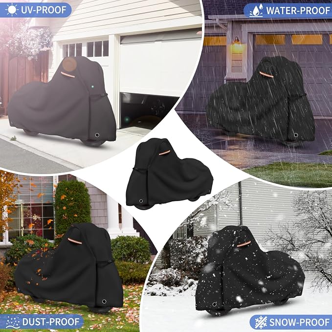 STARTWO Motorcycle Covers with Side Box Waterproof Outdoor - Image 7