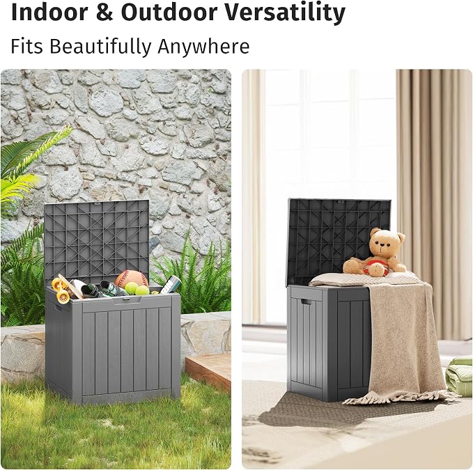 EAST OAK Outdoor Storage Box, 31 Gallon Deck Box Indoor and Outdoor Use - Image 7