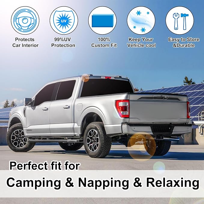 TINGLU Window Shades for Ford F150 4Door 2021-2024 2025 Accessories Car Side - Image 6
