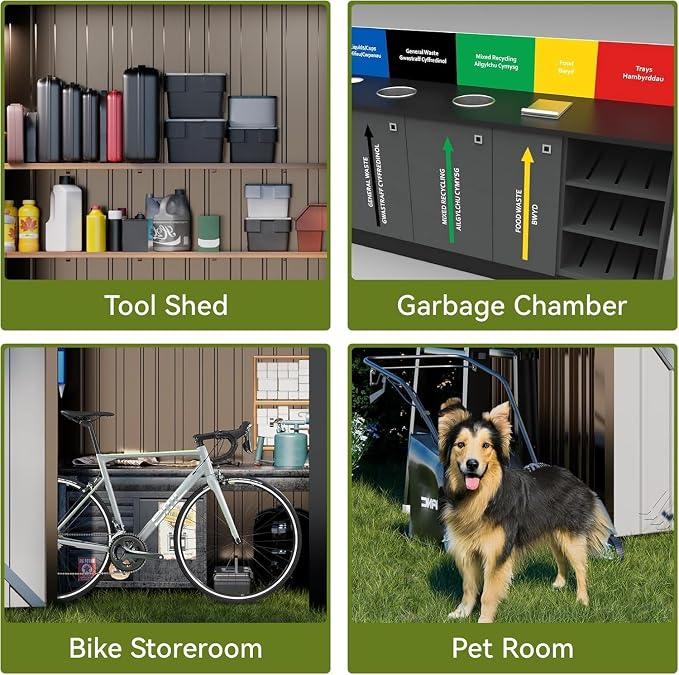 COMHOMA Shed Outdoor Storage Shed Metal, Lockable Doors Tool Sheds - Image 5