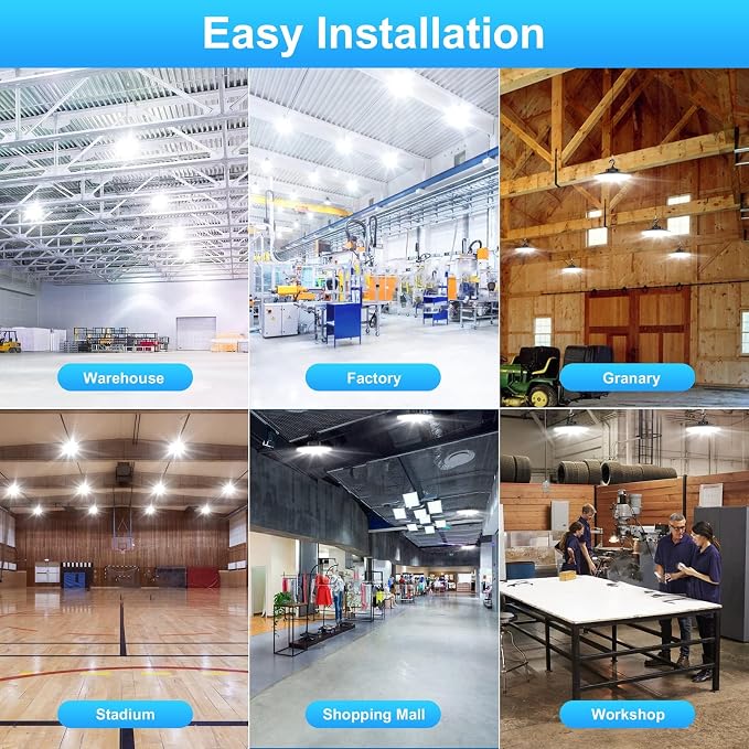 480V LED High Bay Light UL DLC Listed 150W 100W 80W Adjustable 5000K UFO Light - Image 8