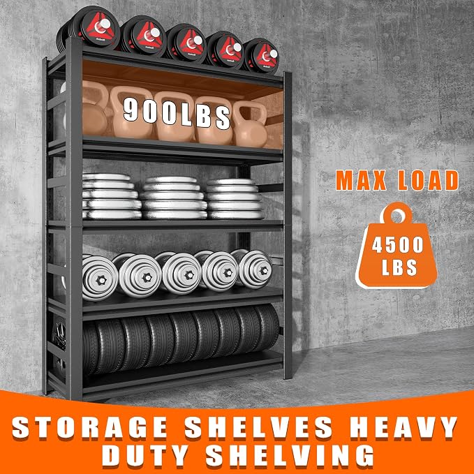 78"H Garage Storage Shelves Heavy Duty Garage Shelving, 4500 LBS Capacity 5 - Image 6