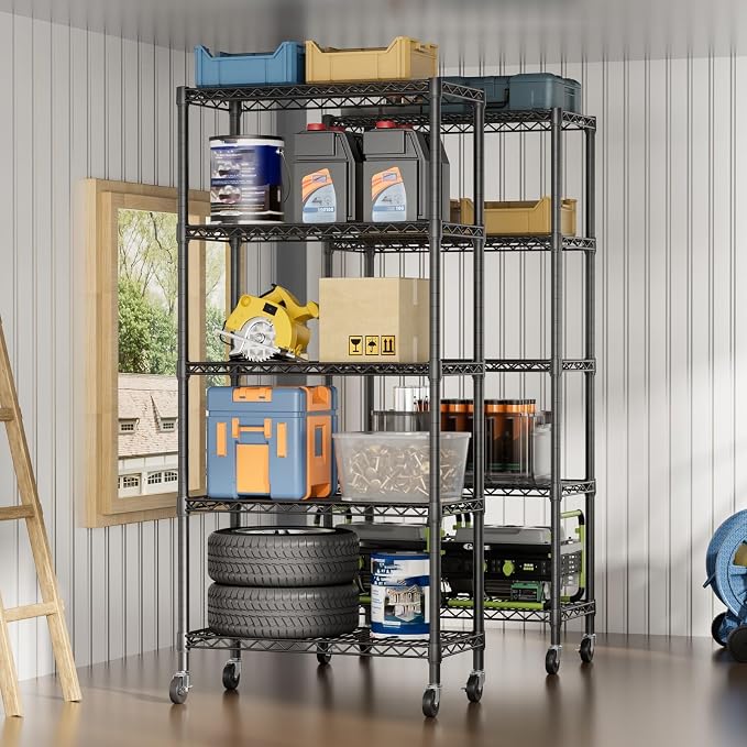 SINGAYE Garage Heavy Duty Shelving Unit Kitchen Pantry Close Home Organizers - Image 9