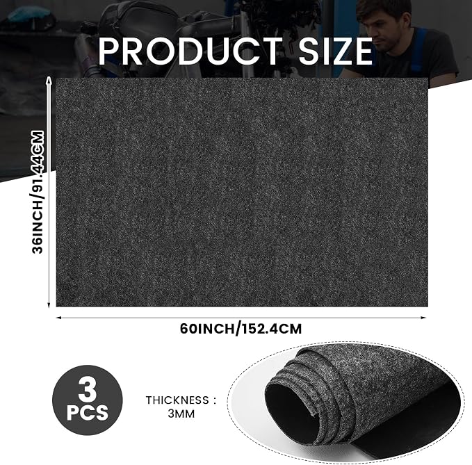 3 Pcs 36 x 60 Inch Oil Spill Mat - Image 2