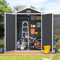 6*4.4 FT Resin Outdoor Storage Shed Plastic Shed by HUGROVE
